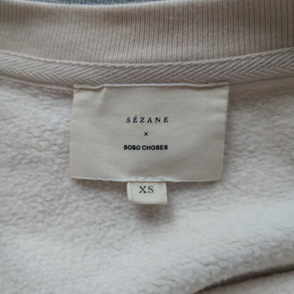 Sezane Cream Sweater with Red Heart - Picture 3 of 3